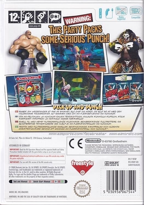 Facebreaker K.O. Party - Nintendo Wii (B Grade) (Genbrug)